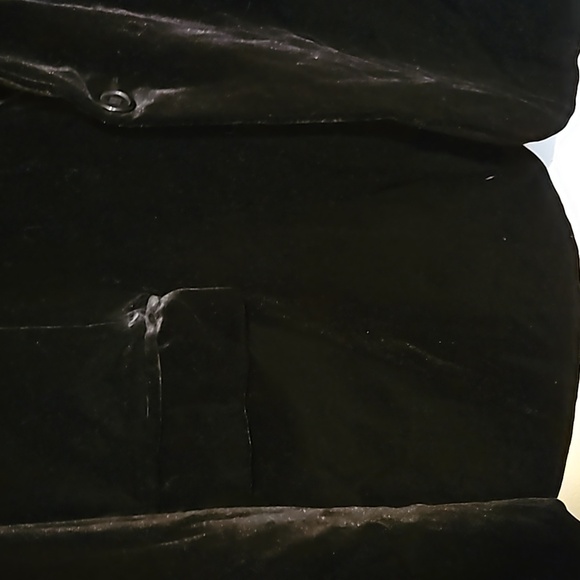 Lars Amadeus sz.L black velvet blazer suit coat NWT - Picture 2 of 9